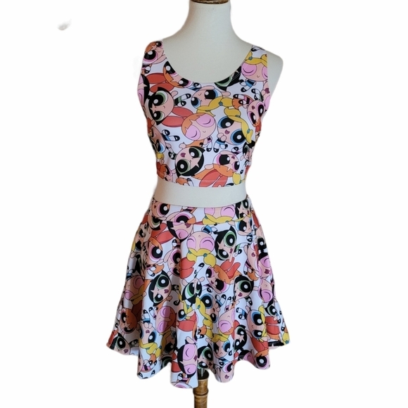 90's - Power Puff‎ Girls Two Piece Set - Picture 1 of 6